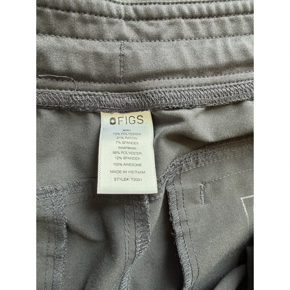FIGS Axim Technical Collection Scrub Pants Mens Large Gray Cargo Stretch Medical